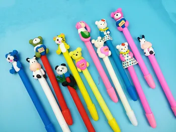 

Free Shipping 12pcs/pack Beautiful Small Animal polymer clay pen Friend Gift