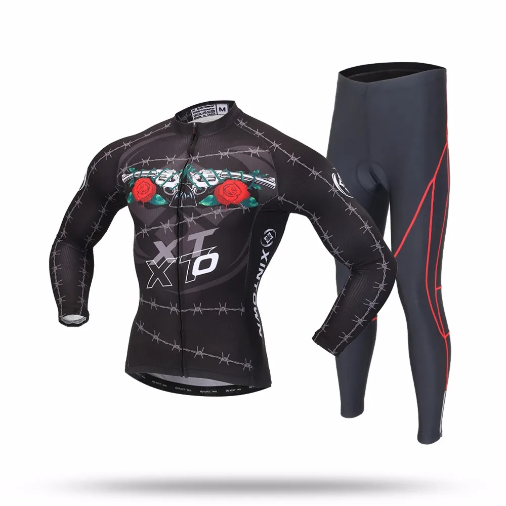 

XINTOWN Cycling Sets Long Sleeve Breathable Jersey Clothes Bicicleta Mountain Bike Ropa Ciclismo Bicycle Set Long Sleeve ZUOLUN