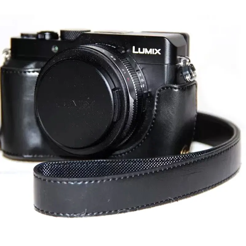 Сумка из искусственной кожи чехол для Panasonic lx100 LUMIX LX100 DMC-LX100 камера с кожаным плечевым ремнем кожаная видео сумка аксессуары