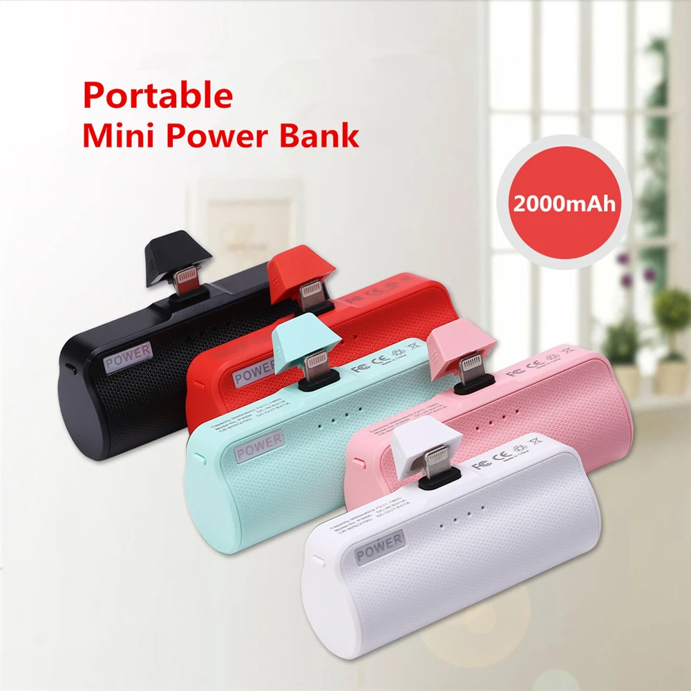 2000 мА/ч для Xiaomi Redmi LG Mini power Bank, внешний аккумулятор, чехол для зарядки iPhone, samsung, портативный мини милый внешний аккумулятор