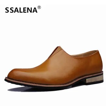 

Men Gentleman Wedding Leather Shoes Mens Slip On Casual Driving Shoes Male Pointed Toe Breathable Moccasins Shoes AA11619