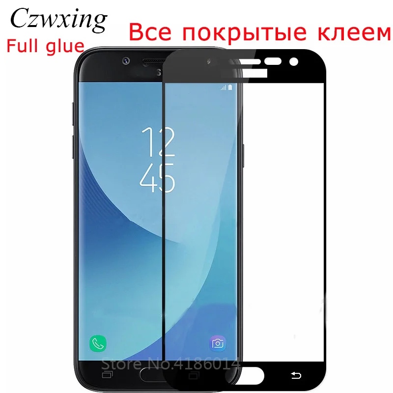 Screen Protector For Samsung Galaxy J3 2017 Tempered Glass Samsung J3 J 3 2017 Pro SM-J330F J330F J330 Full Glue Cover (2)