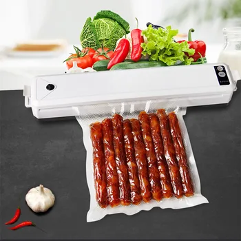 

Automatic Vacuum Sealer Saver Food Packing Sealing Machine And Sealing System 10 Bags Of Black Vacuum Machine Single Pump
