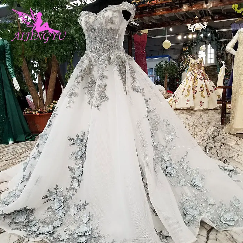 AIJINGYU уникальные свадебные платья плюс размеры красивые Tule кристалл дешевые рядом со мной платье Турция маленькие белые