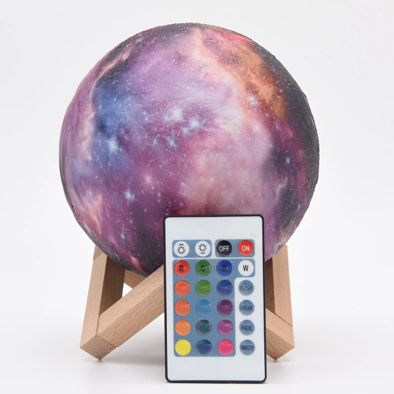  Rambery Moon Lamp 3D Moon Night Light Lamp with Stand star Galaxy lamp 3D Lunar Night Light Remote  - 33002863377