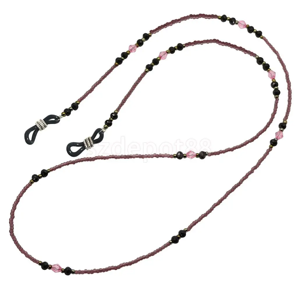 Beads Eyeglasses Cord Sunglasses Spectacles Chain Holder Lanyard Purple