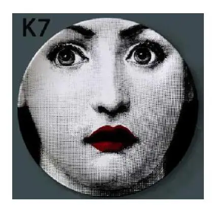 A17,8 inch Lina Cavalieri plate home decorative ceramic plate Mlian style Lina face round dish for home decor Classical retro plate