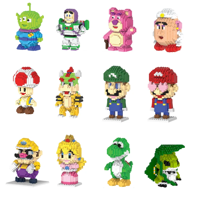 

Luigi Mario design 2018 new kids HC diamond block toy fast shipping