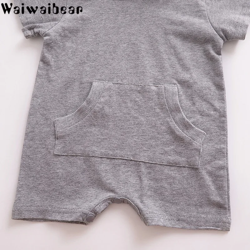 Waiwaibear/Комбинезоны для маленьких мальчиков летние комбинезоны с короткими
