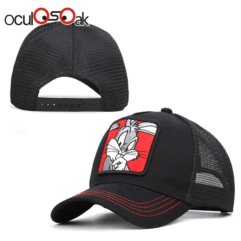 2019 الحيوانات كاب التطريز شبكة قبعة بيسبول للجنسين النساء الرجال Snapback كاب أبي قبعة الصيف العظام قابل للتعديل الورك هوب أبي Gorras