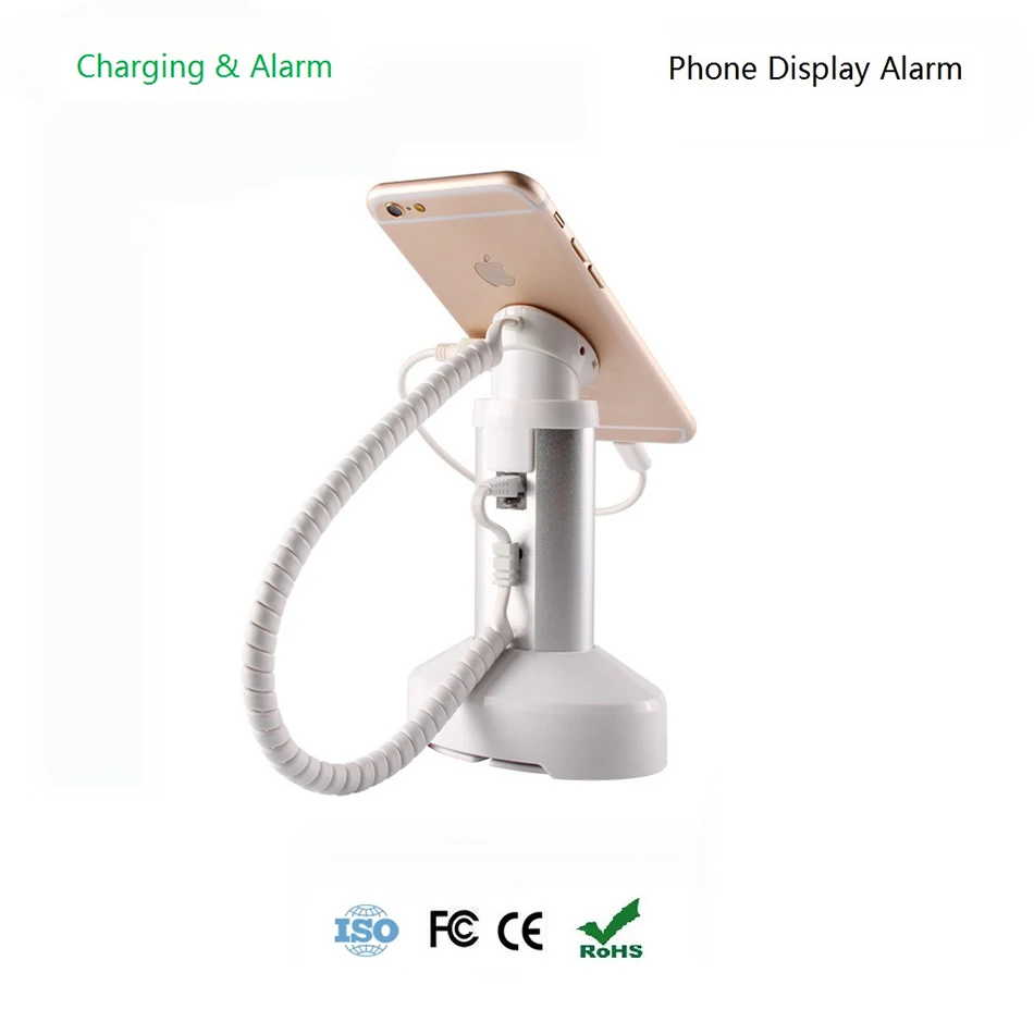 

L-type mobile phone anti-theft alarm stand with charging
