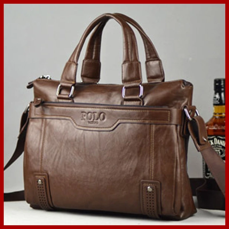 

2017 Famous Brand POLO bag Fashion Men Messenger Bags Business Top Leather Bag Retro Briefcase Handbag,Vintage Men's Travel Bags