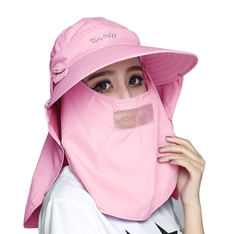 

Golf Cap with Mask Dust Proof and Sun Protection Sun-shading Hat masks Anti-uv mask