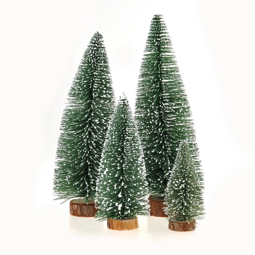 4pcs Artificial Mini Christmas Tree Small Xmas Tree Tabletop Assorted