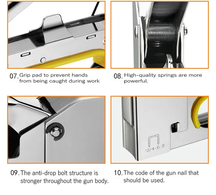 1008F Мини Многофункциональный ручной гвоздильщик и степлер для деревянной мебели, дверей и интерьеров, книжный переплет