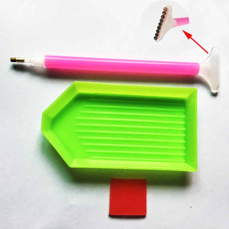 

Tools set for Diamond Embroidery rhinestone 3D Diamond Painting cross stitch diamond Mosaic 1pen of 9 drills +1Clay+1Plate FT04