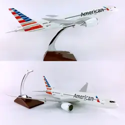 43 см Американский игрушечные модели самолетов Boeing B787-8 Dreamliner модель самолета с база 1/150 масштабная модель полученная литьем под давлением