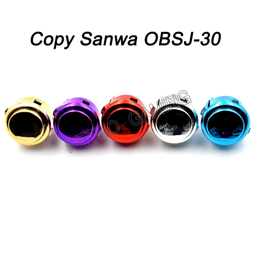 

50pcs/lot Copy Sanwa OBSJ-30 push button switch 30mm Durable Arcade Button Replace SANWA OBSF-30 OBSN-30 OBSC-30 JAMMA