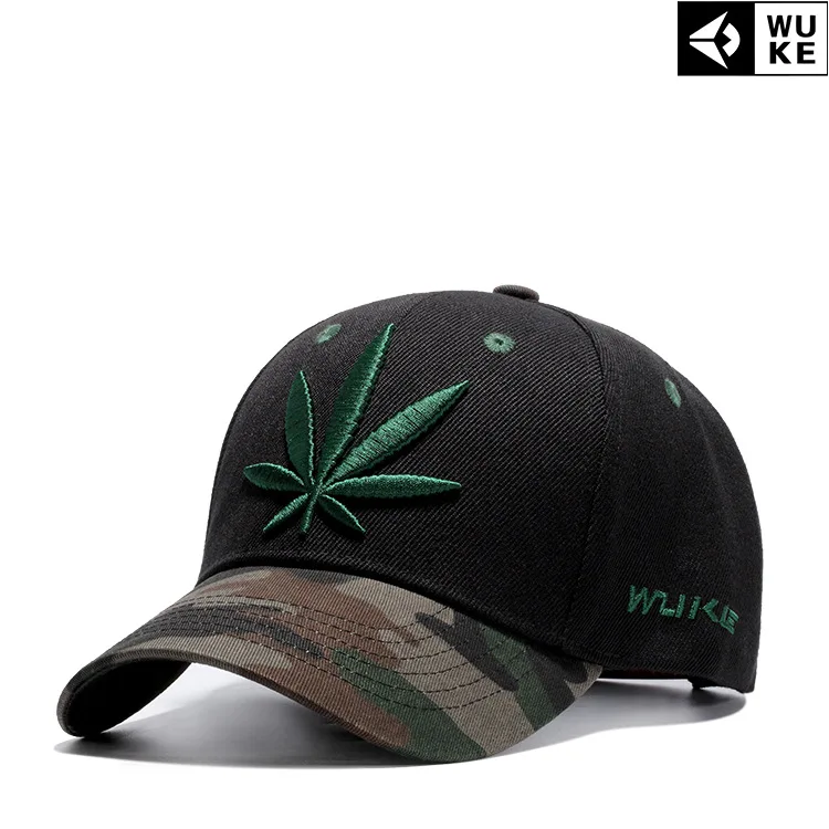 2018 princ ricess горячий стиль зеленых листьев конопли Вышивка Snapback Hat изгиб полями заброшенной хип-хоп Бейсбол Кепки фуражке