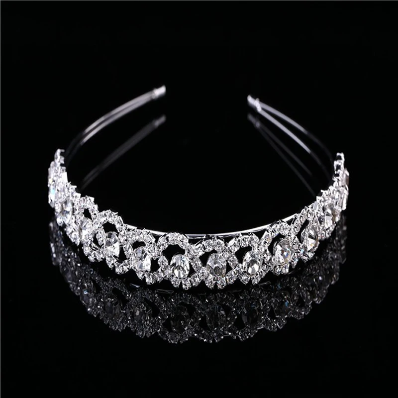 Fashion Pageant Bridal Crowns Wedding Tiaras Headdress Rhinestone Couronnes Diadem Bride Headband Hair Jewelry Accessories