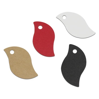 

3*5cm 400Pcs Small Leaf Kraft Paper Marked Blank Card Hand Draw Labels Luggage Favor Party Gift Price Jewelry Hang Paper Tags