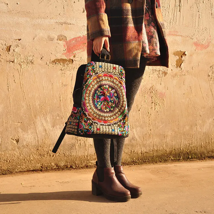 embroidered camera bag