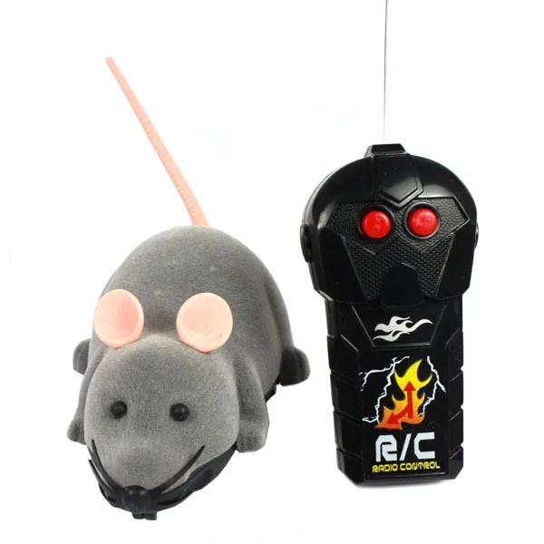 Страшная радиоуправляемая игрушечная плюшевая мышь с пультом дистанционного управления