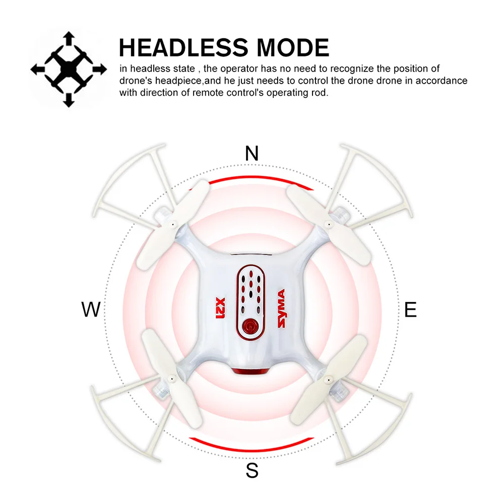 SYMA X21 мини-Дрон Радиоуправляемый вертолет Радиоуправляемый летательный аппарат дроны без камеры с безголовым режимом 3D рулон мини-Дрон игрушки