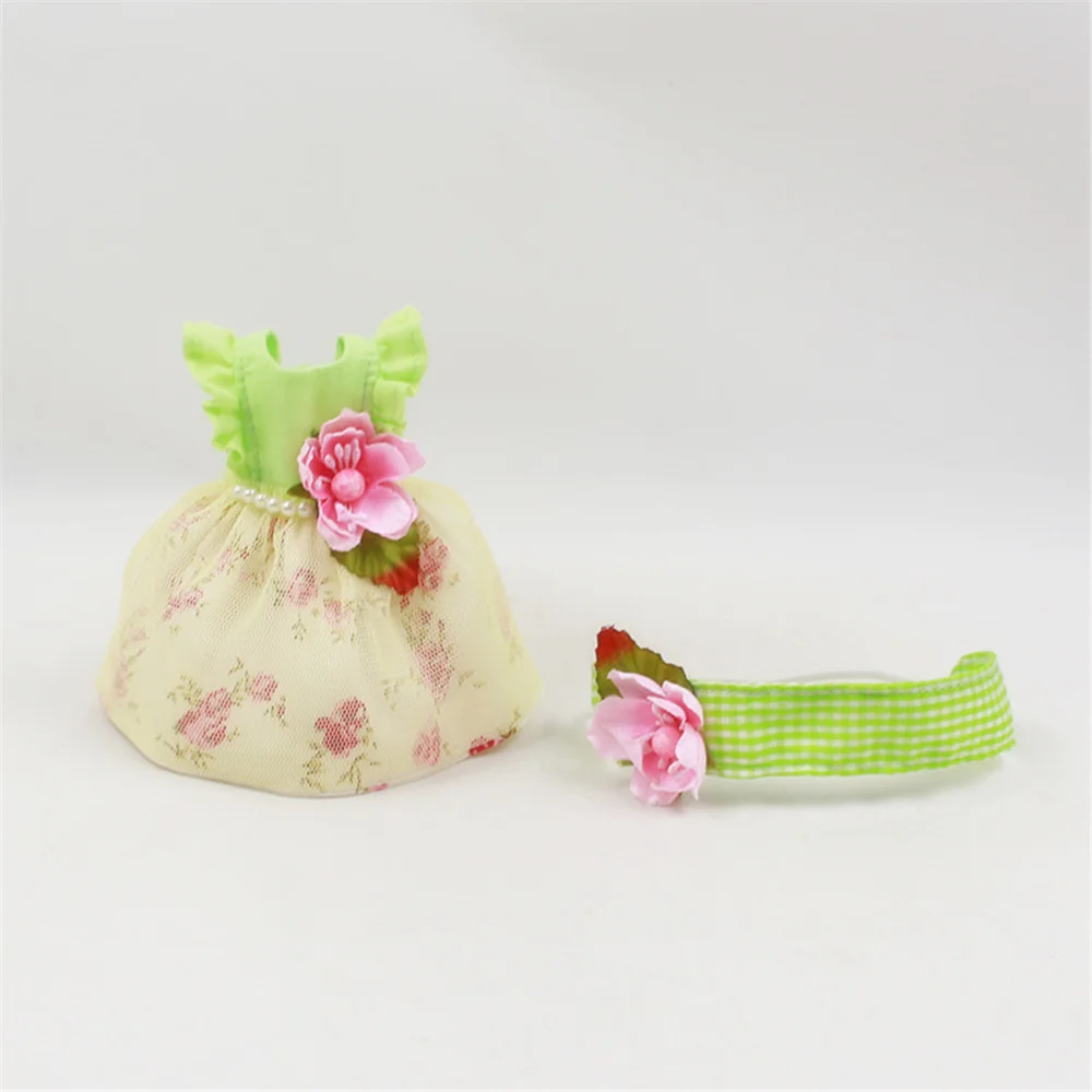 

blyth doll clothes to sport flower dress beauty green fairy it suitable for 1/6 doll, normal doll, joint doll, icy, jecci five