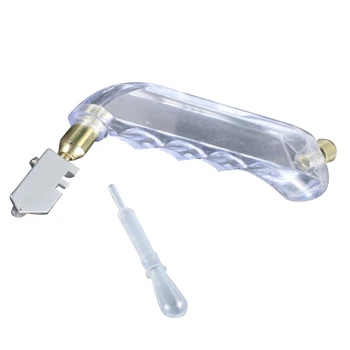 

1pc Glass Cutter Pistol Grip Oil Glass Cutter With Dropper Tool High Efficiency Hand-held Glass Knife Roller Glass Knife