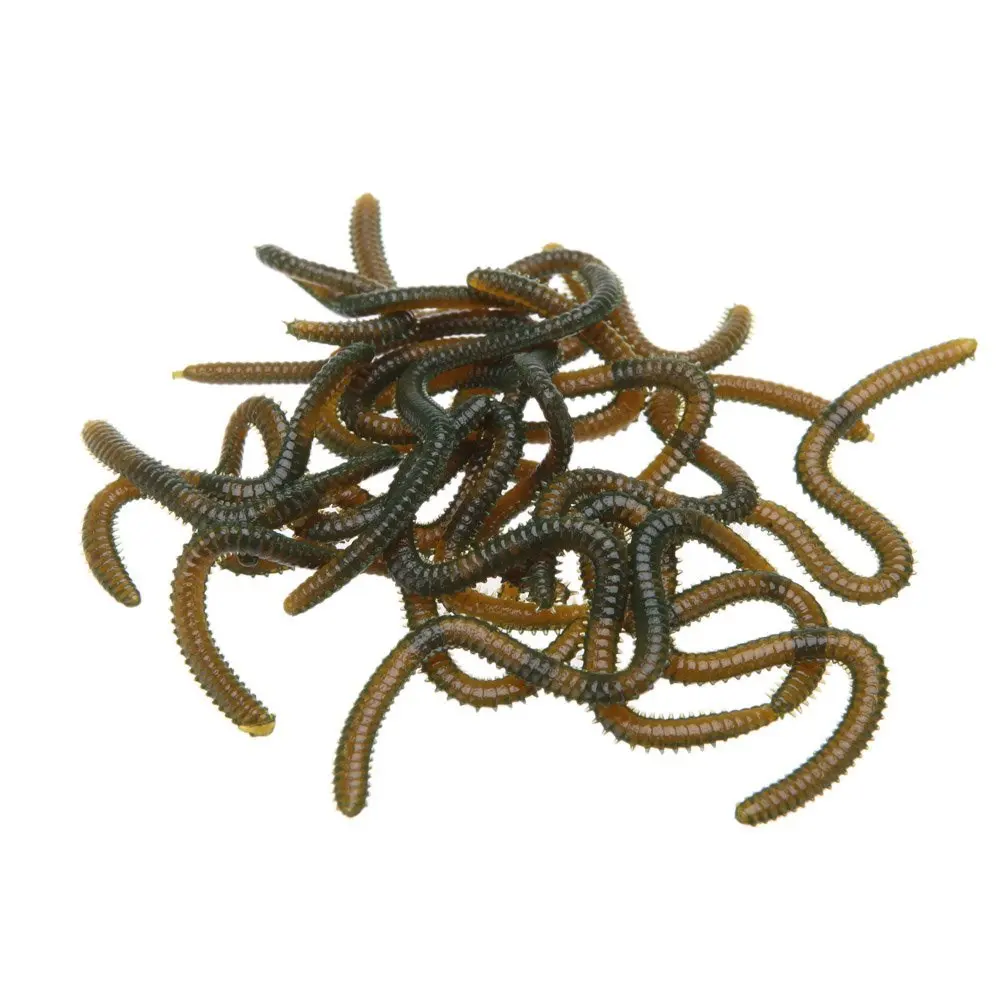 

17 pcs 10 cm Artificial fishing bait Soft simulation worms Fishy smell realistic rigging bait with box