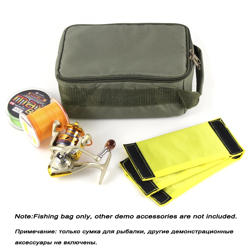 Low Price Fishing Tackle Bag 3 IN 1 Fishing Reel Fishing Line Lure Hook  Storage Handbag Outdoor Carp Fishing Reel Gear N0237