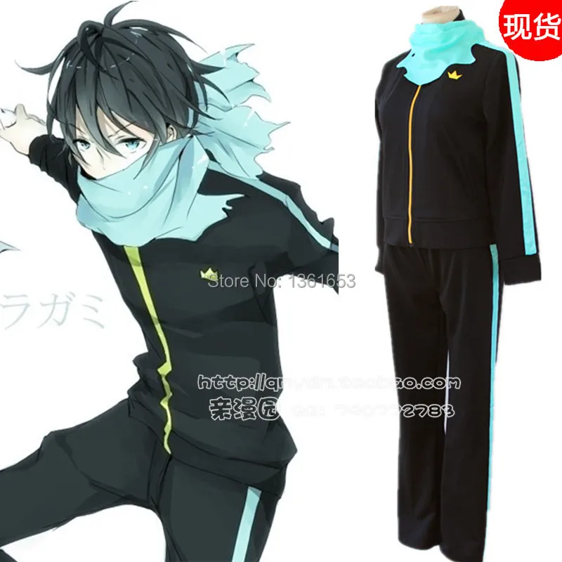 

anime Noragami Cosplay Yato Cosplay Costumes halloween costumes for man or women Sport Suit +Scarf Costumes