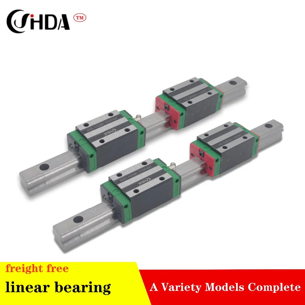 

freight free 2Pcs Linear guide HGR + 4Pcs linear sliders HGH30CA or HGH30HA standard CNC parts