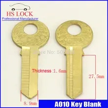 Пиан ключ пустая дверь дома заготовка для ключа A010 правый слот cilvil копировально-фрезерный станок для обработки замочных ключей