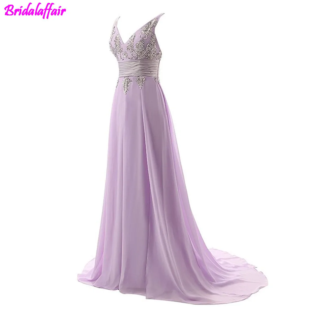 Deep V-neck Chiffon Vintage Formal Evening Dress 2019 A-line Lace Prom Gown Criss Cross Strap Back Sequined Beaded Prom Dress Deep V-neck Chiffon Vintage Formal Evening Dress 2019 A-line Lace Prom Gown Criss Cross Strap Back Sequined Beaded Prom Dress