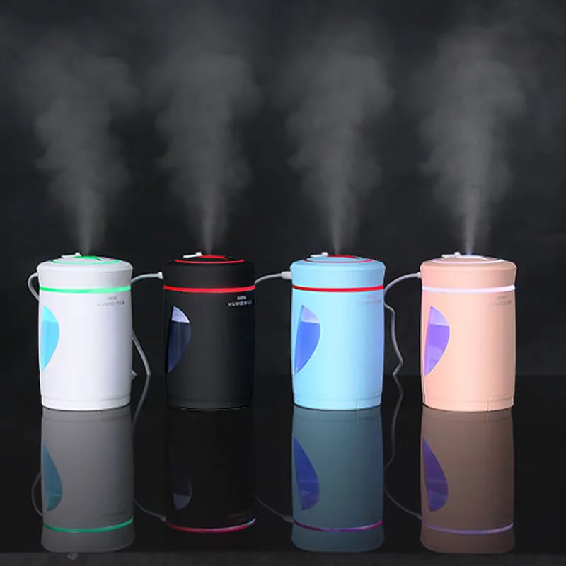 New 4 in 1 Car Woodpecker Humidifier Mini Car Air Fogger Led Night Light USB Fan Essential Oil Diffuser Mobile phone holder