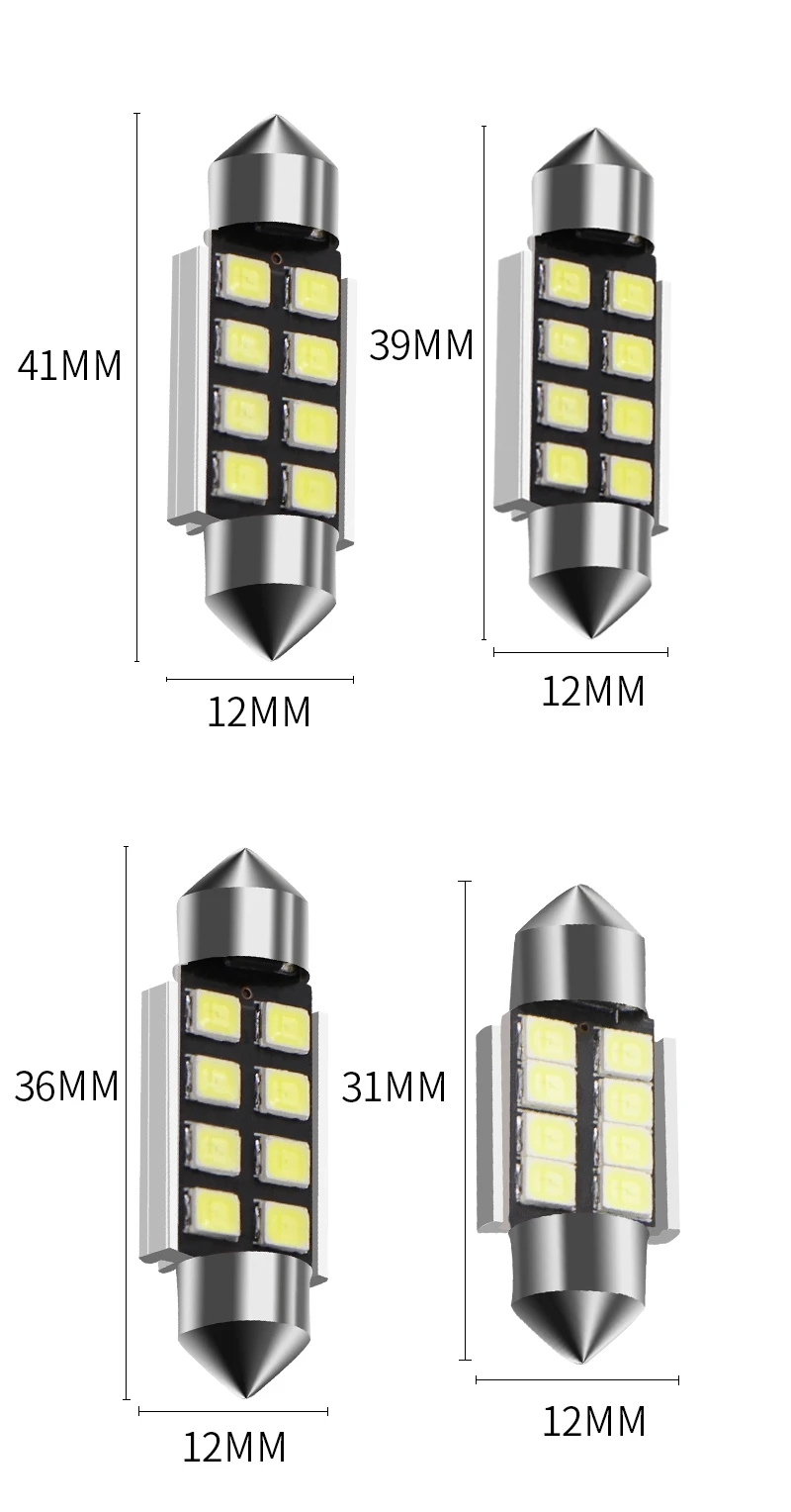 1 шт. гирлянда 31 мм 36 мм 39 мм 42 мм светодиодный лампы C5W C10W 2835 SMD Canbus Error Free авто интерьер купола лампы стайлинга автомобилей светильник 12v