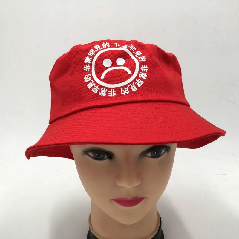 women men fisherman sad boy bucket hat hip hop navy white black red sadboy summer sun panama cry face bonnie cap
