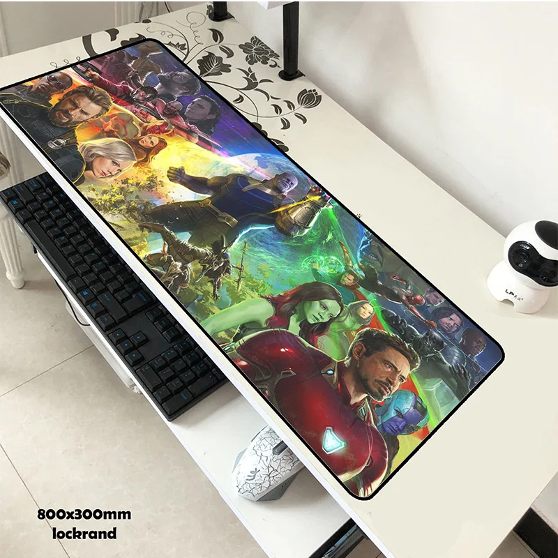  New arrival 80*30cm Mouse pad Avengers Infinity War anime Gaming XL Large Grande mouse pad gamer Ke