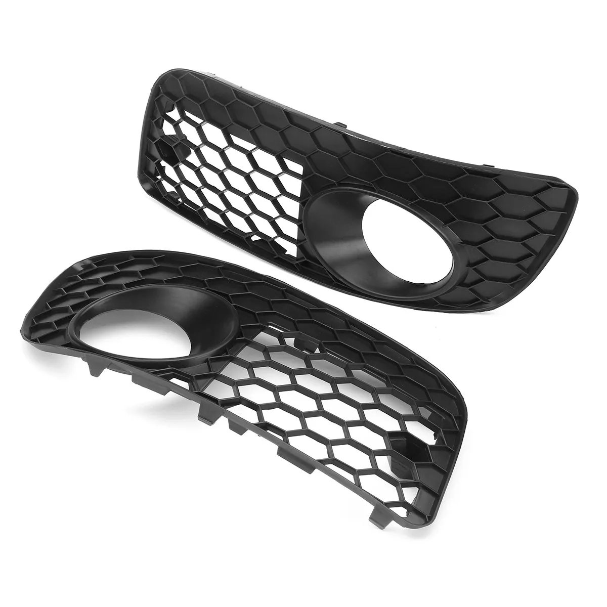 Pair Car Grilles Hex Mesh Fog Light Open Vent Grilles For VW