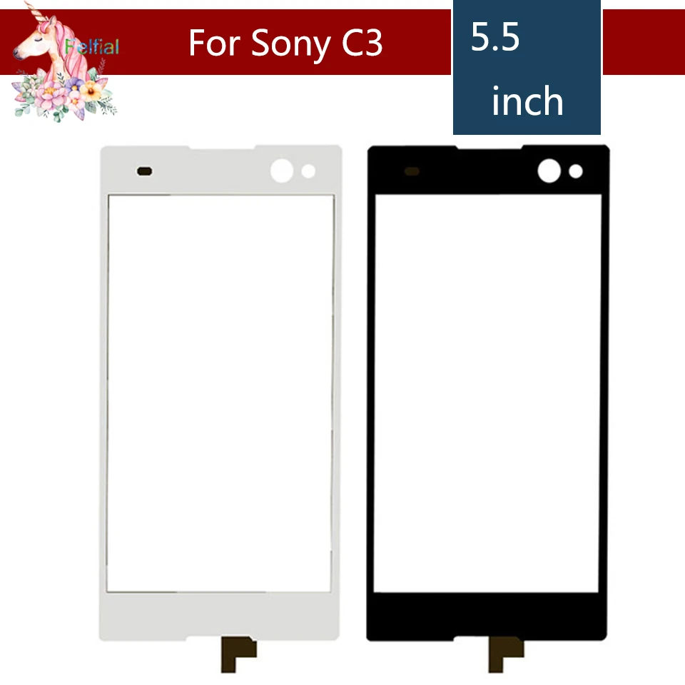 

5.5" For Sony Xperia C3 D2533 D2502 LCD Touch Screen Digitizer Sensor Outer Glass Lens Panel Replacement