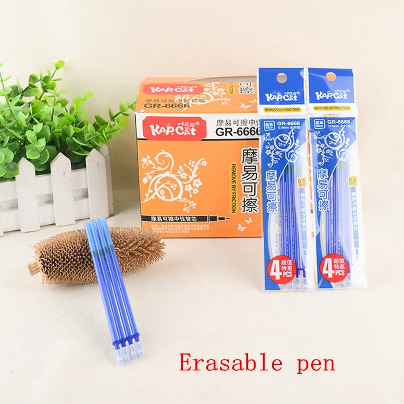 

40pcs/set Magic Pen 0.5mm Erasable Gel Pen Refill Blue Black Ink For Pen Refills School Stationery