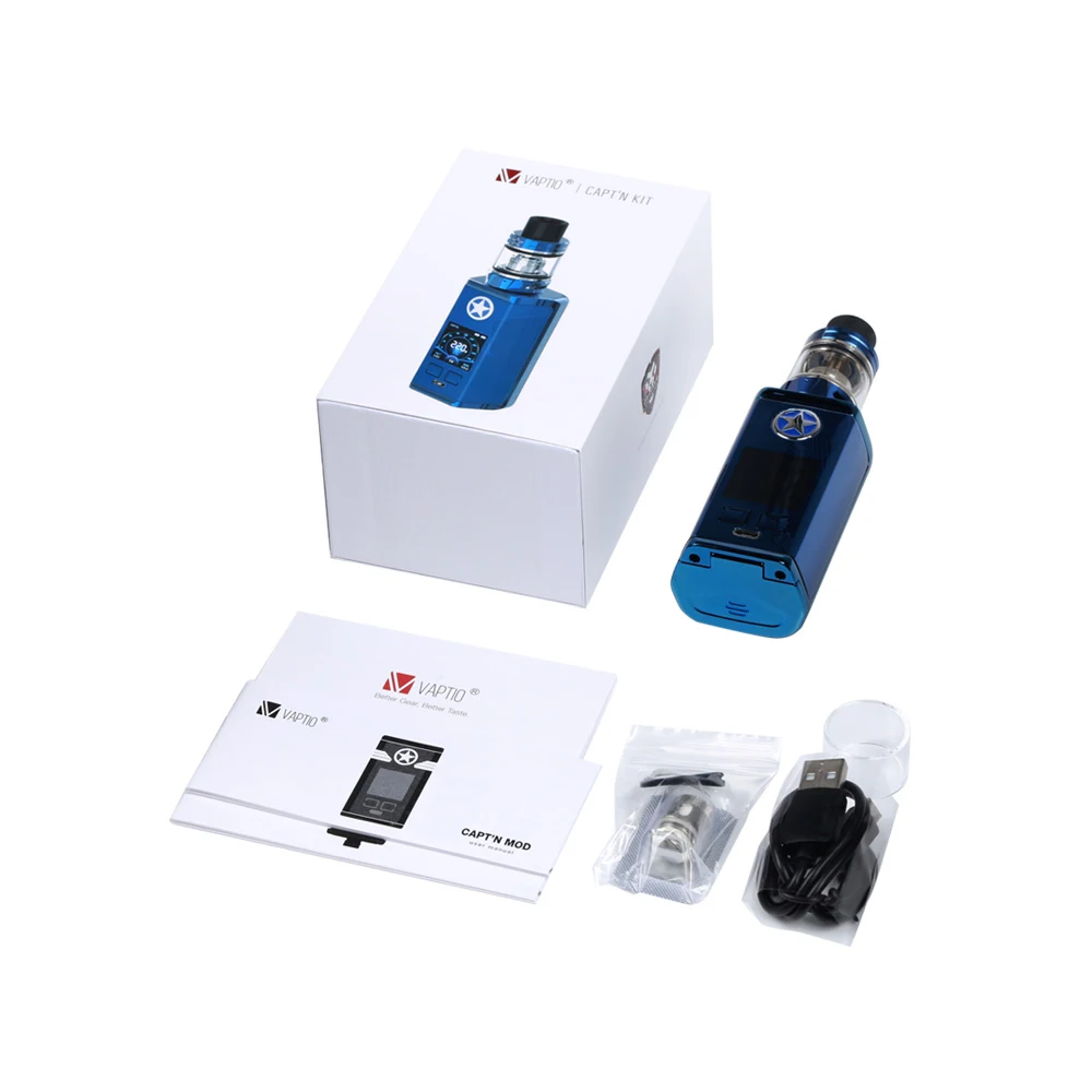 Оригинальный Vaptio Capt'n 220 Вт тк кит W/8 мл/2 мл Paragon Tank и 0 005 S огонь скорость 1 3