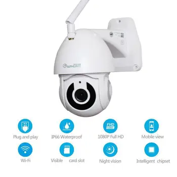 

Wireless Wifi 1080P PTZ IP Camera Outdoor Speed Dome V380 APP P2P Two way Audio Security Camera Pan Tilt Network CCTV Camera