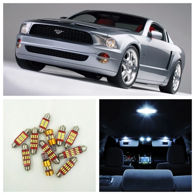 Us 19 99 10 Stucke Xenon Weiss Canbus Led Licht Lampen Interior Package Kit Fur Ford Mustang 1994 2004 Karte Dome Lizenz Platte Licht Ford C 17 In 10