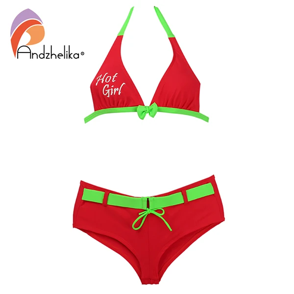 Andzhelika bikini купальник бикини для девочки AK8007 - Цвет: Red