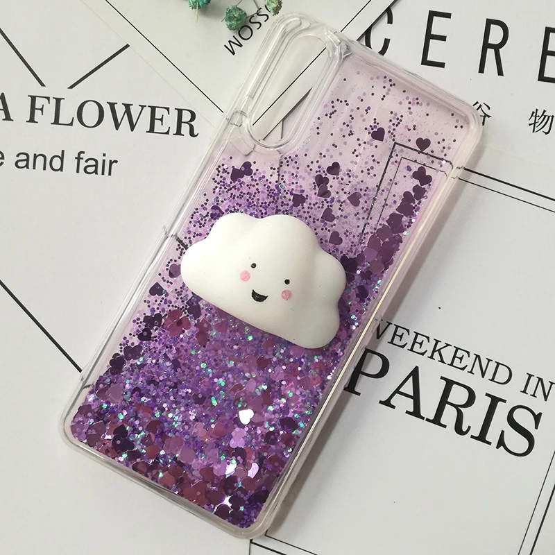 3D Squishy Cat Cases For Huawei P smart P8 p9 lite mini 2017 Liquid Glitter Cover Honor 8 lite 8 pro 9 10 V10 6A 6X 5A 5X 5C 4A (9)