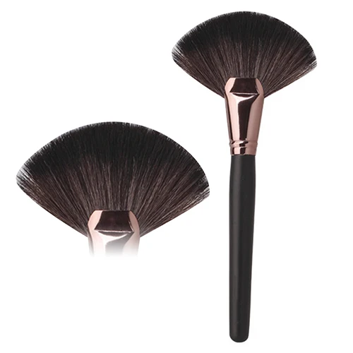 

New Arrival Pro Makeup Blush Brush Large Fan Goat Hair Face Powder Foundation Cosmetic Tool 8YB5