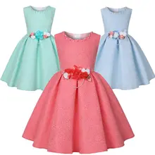 Детские платья для девочек с жемчужным принтом; элегантное праздничное платье для девочек; свадебное платье для маленьких девочек 2, 3, 6, 8 лет; одежда для благодарения